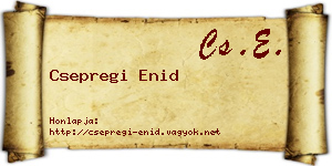 Csepregi Enid névjegykártya